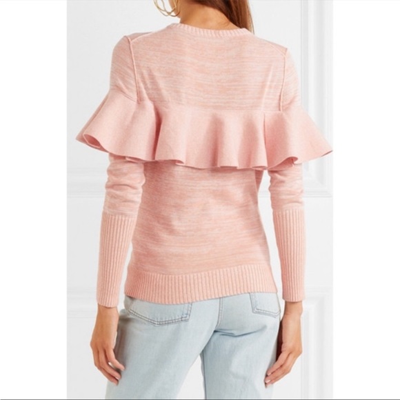 NWT Apiece Apart Long Sleeve Knit Ruffle Statement Sweater Top - Picture 6 of 12